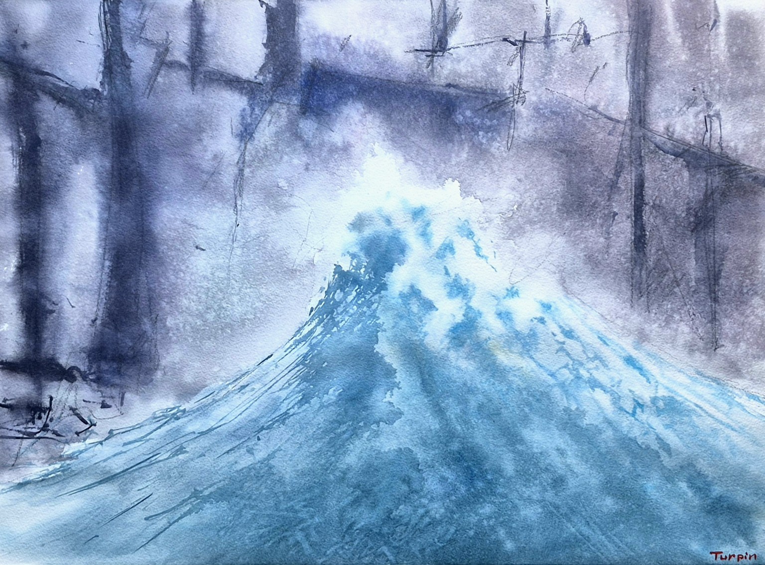 Fracas bleu — œuvre originale de Bruno Turpin
