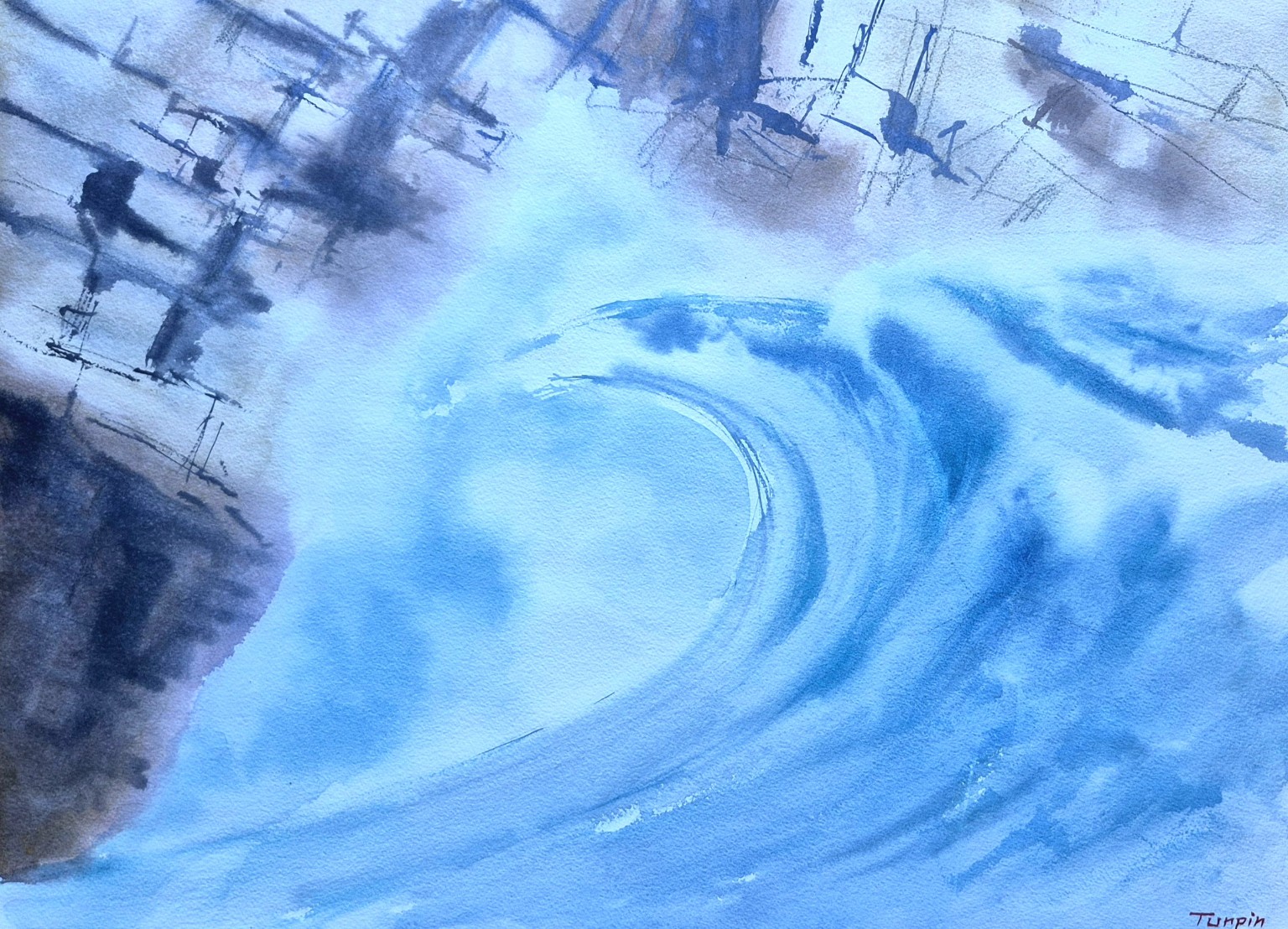 Courbe de houle — œuvre originale de Bruno Turpin