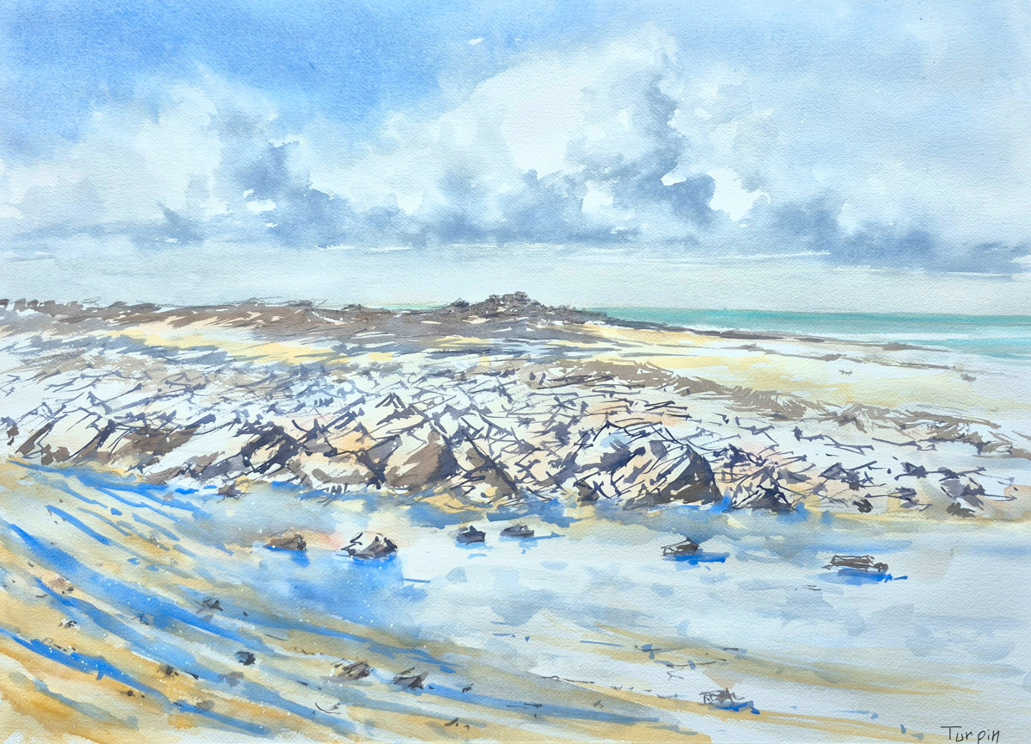 Observer — aquarelle originale