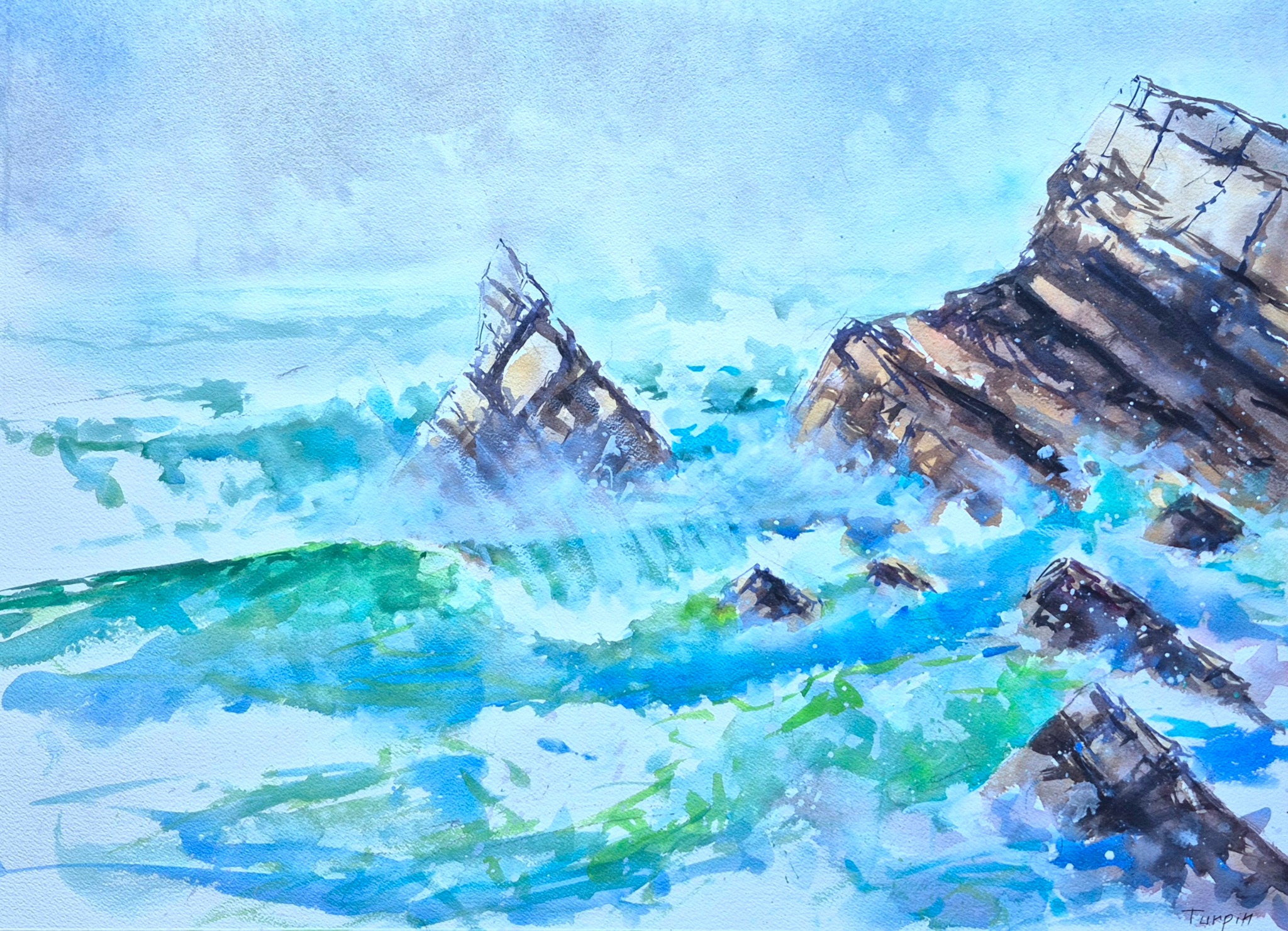 Brume marine — œuvre originale de Bruno Turpin